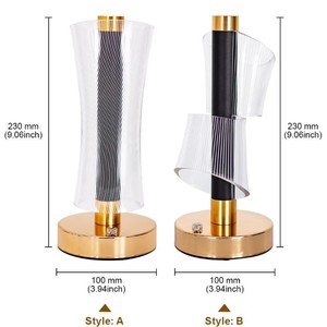 <span class=keywords><strong>Lampe</strong></span> de table sans fil en acrylique rechargeable <span class=keywords><strong>à</strong></span> commande tactile moderne nordique pour usage domestique et intérieur - Product Image 6