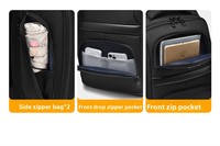 Nouveau Sac à Dos pour Ordinateur Portable 16 Pouces Multi-Fonctionnel pour Hommes, Protection Dorsale, Tissu Oxford et Polyester, Fermeture Éclair