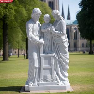Statue <span class=keywords><strong>de</strong></span> la Sainte Famille en marbre sculpté à la main, YOUFINE, <span class=keywords><strong>église</strong></span>s catholiques orthodoxes, objets religieux - Product Image 2