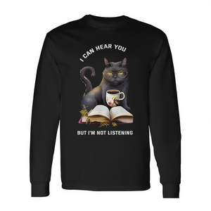 Cat I Can Hear You But I'm Not Listening Reading Maglietta a maniche lunghe - Product Image 2