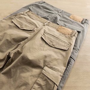 Nuevo estilo de alta calidad para hombre, pantalones para correr, bolsillos con cremallera, pantalones bombachos informales, pantalones Cargo informales para correr de algodón para hombre - Product Image 5
