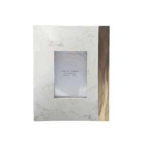 Cornice foto in marmo legno decorazione per la casa rettangolo bianco cornici album fotografici accessori - Product Image 2
