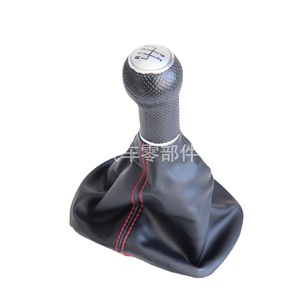 Volkswagen Golf Gear <b>Shift</b> <b>Knob</b> Black Leather Ergonomic Design Car Interior Accessory - Product Image 1