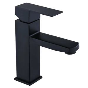 Mitigeur de Lavabo Économique en Acier Inoxydable <span class=keywords><strong>Noir</strong></span> <span class=keywords><strong>Mat</strong></span> pour Salle de Bain, <span class=keywords><strong>Robinet</strong></span> Simple Poignée - Product Image 2