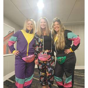 Ensemble de survêtement 2 pièces personnalisé pour femme, coupe-vent à manches longues, imprimé, en polyester et coton, poids moyen, léger - Product Image 5