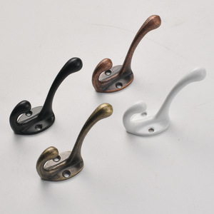 Retro Zinc Alloy Wall <b>Mounted</b> Single Hook Antique Bronze Black White Red Bronze Cabinet Bathroom Robe Hook - Product Image 1