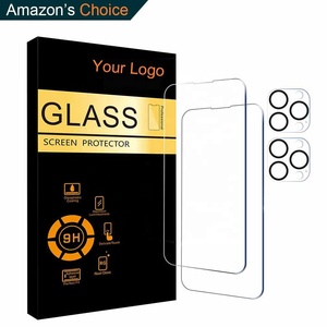 ฟิล์มกันรอยกระจกนิรภัยอะลูมิเนียมหนา 0.33 มม. แพ็ค 3 และ 4 ชิ้น สำหรับ <span class=keywords><strong>iPhone</strong></span> 12 <span class=keywords><strong>13</strong></span> 14 Pro Max - Product Image 3