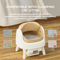 Litière automatique pour chat AS11 – Fournitures pour animaux de compagnie – Toilettes intérieures fraîches à isolation automatique des déchets et multi-capteurs pour la famille des animaux