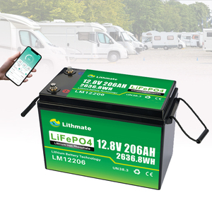 Batterie au lithium fer phosphate 206Ah rechargeable pour moteur de pêche à la traîne, camping, solaire 12V 200Ah, 12V 200Ah, 12V 200A - Product Image 4