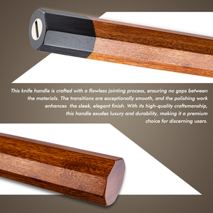 Grandsharp sekizgen doğal afrika ahşap bıçak kolu DIY mutfak bıçağı parçaları çevre dostu bıçak yapma detayları aksesuarları - Product Image 5