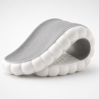 Semelles intérieures de chaussures en PU 4D Cloud souples et élastiques, respirantes, absorbant la transpiration, amortissantes, unisexes, pour le sport et les soins quotidiens des pieds