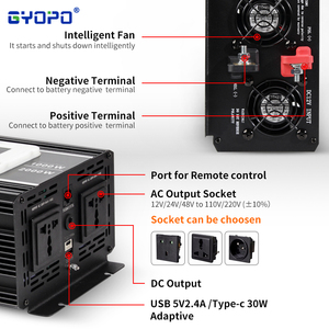 Gyopo 1000 Wát thông minh DC-AC Power Inverter với có thể tháo rời LCD + 5-mét cáp mở rộng - Product Image 2