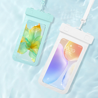 Coque de téléphone portable étanche en PU pour iPhone Écran tactile accessible Transparent scellé Équipement de natation et de rafting de plongée
