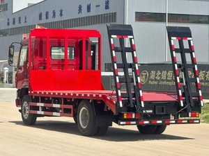 Factory price flatbed truck 4x2 12-ton flatbed transport truck excavator transport truck  Lowbed Truck Machinery Carrier - Product Image 6