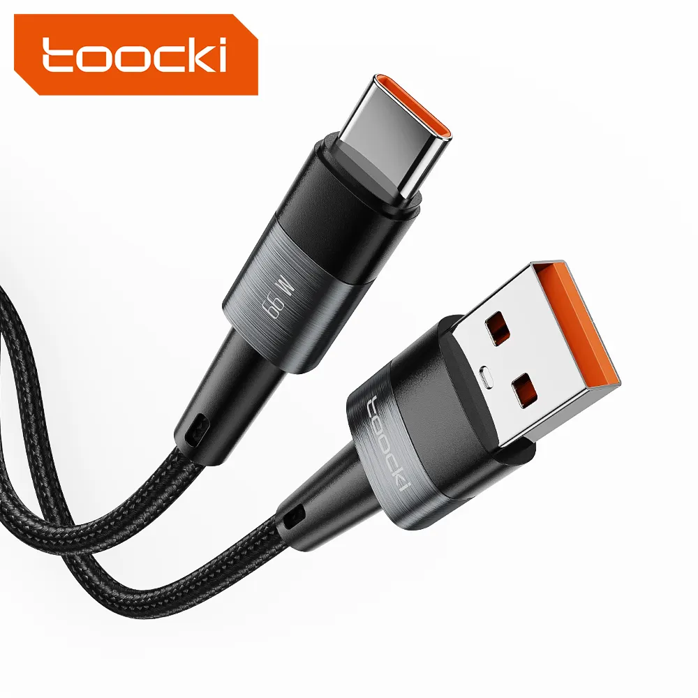 Toocki Top Quality 66W Tipo c Cable 6A Fast charging USB C Data cable usb to Type c cable For Xiaomi 1m 2m 3m