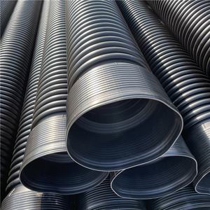 HDPE a doppia parete corrugato di drenaggio tubo delle <span class=keywords><strong>acque</strong></span> <span class=keywords><strong>reflue</strong></span> irrigazione agricola tubo di plastica perforato canale sotterraneo - Product Image 5