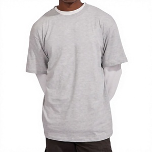 Regular Fit Casual Fashion T-Shirt Plus Size Wholesale Heavyweight 250 Gsm 100% Cotton Material Comfortable <b>Plain</b> Tee Quick Dry - Product Image 1