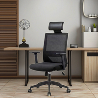 Chaise de bureau exécutive ergonomique moderne et confortable, avec accoudoirs réglables en hauteur, entièrement en maille, inclinable, couleur grise