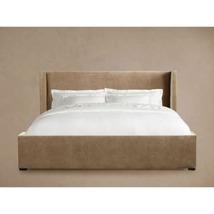 เฟอร์นิเจอร์ห้องนอนทันสมัย เตียงหุ้มเบาะขนาดคิงควีน โครงเตียงไม้ - Product Image 5