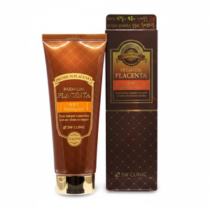 Gel exfoliant doux au placenta 3W CLINIC Premium, cosmétique coréen K-Beauty, exfoliation des pores et du sébum, nettoyant visage, éclaircissant pour la peau - Product Image 2