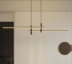 Barra de alta calidad, comedor, luz colgante, moda, dormitorio negro, lámpara colgante, candelabros largos led - Product Image 5