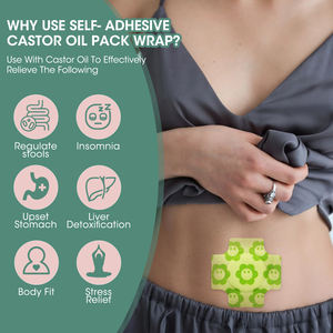 Penjualan terlaris MQ menghilangkan stres meningkatkan kesehatan fisik Detox hati minyak jarak pelangsing perut tombol Patch - Product Image 3