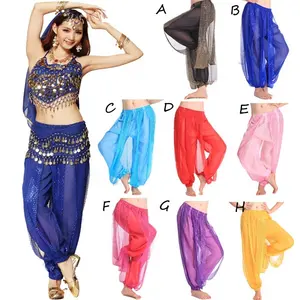 Bestdance Belly Dance Costume Sequins Lantern Pants Dancewear Tribal Harem Pants 8 Colors