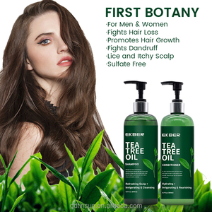 EKBER Vente en gros de shampoing et après-shampoing antipelliculaires biologiques Ensemble de soins capillaires à l'huile d'arbre à thé, nourrissant et sentant bon - Product Image 2