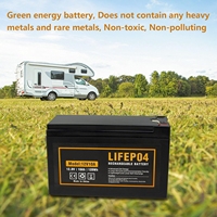 2 Paket Baterai Lithium Ion LiFePO4 Solid State 12V 10Ah Isi Ulang 2000+ Siklus Tenaga Surya/Kipas Angin Skuter/Penerangan