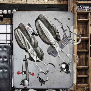 Ciseaux japonais en acier inoxydable 440C pour gauchers, ensemble de ciseaux ergonomiques à manche droit, ciseaux à effiler professionnels pour salon de coiffure - Product Image 3