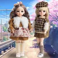 Muñeca BJD Kawaii de 30 cm, 13 Articulaciones Móviles, Muñeca Princesa, Ropa, Accesorios, Juguete de Simulación, Regalo para Niños