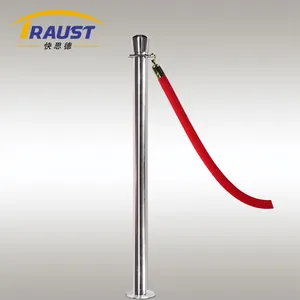 Traust Bank Gold Line Crowd Control Queue Post Poles Barriers Stanchion With Red Rope