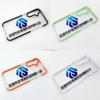 Coque de téléphone transparente anti-UV colorée avec impression personnalisée, coque de téléphone mobile sur mesure en gros pour Samsung S24 Plus, coque premium