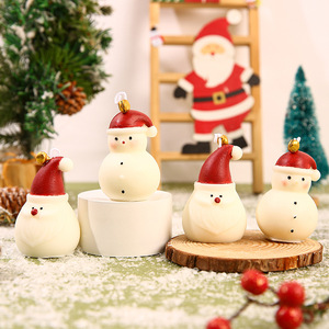 Vela Aromática de Cera de Soya con Diseño de Muñeco de Nieve Musical Animado, Hecha a Mano, Ecológica, Moderna, con Aroma a Flor de Cerezo, para Navidad - Product Image 3