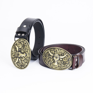 <span class=keywords><strong>2022</strong></span> nueva gran oferta tendencia <span class=keywords><strong>de</strong></span> moda Bull Tau diseño <span class=keywords><strong>de</strong></span> patrón <span class=keywords><strong>de</strong></span> impresión cinturón ovalado <span class=keywords><strong>de</strong></span> Metal automático para técnica pintada con hebilla - Product Image 2