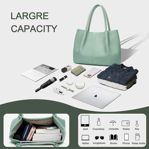 Sac fourre-tout à bandoulière personnalisable en cuir PU, grande capacité, étanche, avec fermeture éclair, pour femme, végétalien, tendance et écologique - Product Image 5