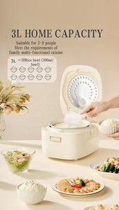 Cuisinière à riz électrique multifonction intelligente portable 3L 1.2L, fonction faible teneur en sucre, cuve intérieure en acier inoxydable SUS 304, cuiseur vapeur, cuisinières à riz domestiques - Product Image 4