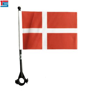 Drapeaux de vélo de l'Albanie 6*8 pouces 100% polyester, vente en gros pour événements sportifs, décorations éducatives intérieures et extérieures - Product Image 6