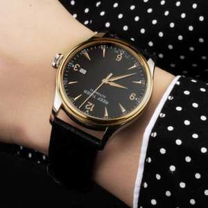 Reef Tigre Top Brand di Lusso Della Vigilanza del Vestito Da <span class=keywords><strong>Uomo</strong></span> In Oro <span class=keywords><strong>Giallo</strong></span> Cinturino In Vera Pelle Automatico <span class=keywords><strong>Orologio</strong></span> Da Polso Impermeabile Data RGA823 - Product Image 3