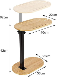 Vassoio da Bagno in Bambù dal Design Minimalista, Pieghevole, Regolabile in Altezza, <span class=keywords><strong>Tavolino</strong></span> Laterale Ecologico <span class=keywords><strong>per</strong></span> il Bagno e il Soggiorno - Product Image 2