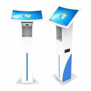 New Design Horizontal Self Service Terminal QR Code <b>Scanner</b> Nfc RFID Reader <b>Printer</b> 23.6" 32"self-service Food Order Kiosk - Product Image 1