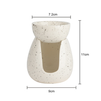 Brûleur d'huiles essentielles en céramique, brûleur de cire fondue, diffuseur d'huiles aromatiques, chauffe-cire pour bougie chauffe-plat