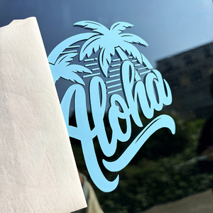 UV Resistant Vehicle Vinyl Transfer Window Reverse Decals Stickers Custom Waterproof Die Cut Car Transfer Decals