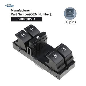 Interrupteur de commande de vitre électrique 5J0959858A pour <span class=keywords><strong>Skoda</strong></span> <span class=keywords><strong>Fabia</strong></span> <span class=keywords><strong>Roomster</strong></span> Superb - Product Image 3