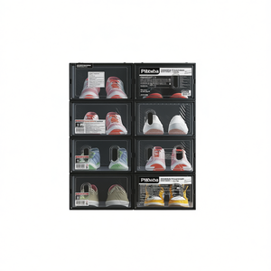 Pibbaba - Armario Apilable para Zapatos con Frente Transparente, Organizador de Plástico para Zapatillas, Caja a Prueba de Polvo para Entrada, Armario o Dormitorio, para Hombres y Mujeres - Product Image 1