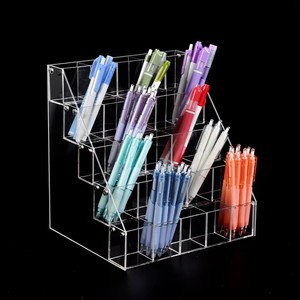 Acrylic đa tầng Bút hiển thị đứng văn phòng phẩm cửa hàng đa lỗ bút bán lẻ hiển thị chủ - Product Image 3