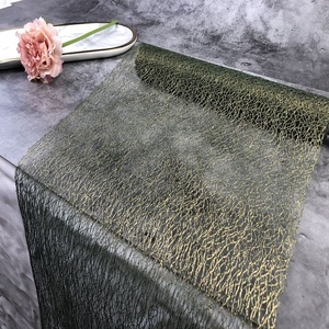Décorations en maille <span class=keywords><strong>de</strong></span> 10 pouces, vente en gros, <span class=keywords><strong>chemin</strong></span> <span class=keywords><strong>de</strong></span> <span class=keywords><strong>table</strong></span> en maille à bords coupés sur mesure, luxe, pour Noël - Product Image 3