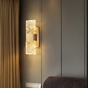 Applique Murale LED en Cristal Motif Ondulations Aquatiques de Luxe, Lumière Chaude pour Chambre et Salon, Idéale pour Chevet et Mur en Verre - Product Image 6