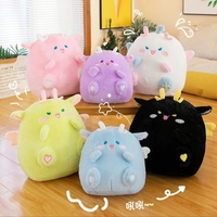 Coussin en peluche Dragon Rond et Mignon, Doux, en forme de dessin animé, 6 Couleurs, pour Anniversaire d'enfants, Baby Shower, Décoration Personnalisée OEM, Cadeau