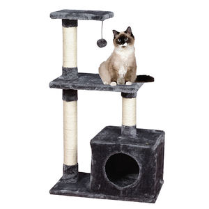 Produttore all'ingrosso prodotto per animali domestici <span class=keywords><strong>Sisal</strong></span> Scratcher corto peluche gatto albero - Product Image 4